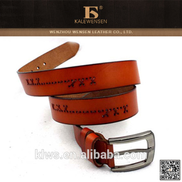 hot selling mens solid color leather belt for mens jeans